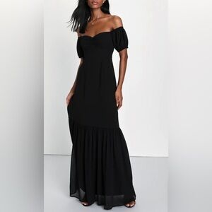 Lulu’s dress size L black.